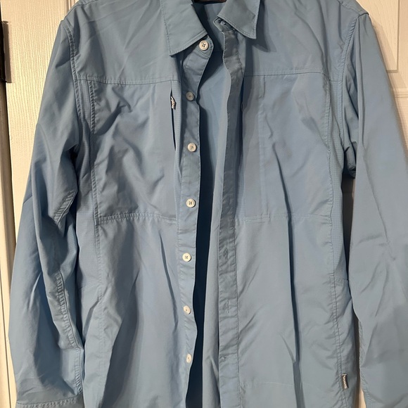 Simms Sky Blue fishing Shirt sz S - Picture 1 of 5